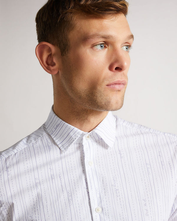 HADLO-Shirts-Hadlo: A Classic Shirt With A Twist. This 100% Cotton Long-sleeved Shirt Features A Pale Sketched Print: A Little Visual Texture To Switch Up Your Work Wardrobe. Ted Baker menswear collection Long-sleeved shirt 100% cotton Striped pattern Button-up front cuffs and collar Our model is 6'2\ / 1.87m and wears a Ted size 3 "- Ted Baker Romania